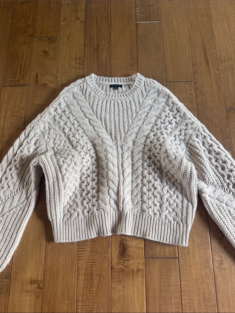 Dynamite Cable Knit Sweater - Cream